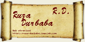 Ruža Durbaba vizit kartica